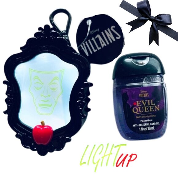 ๐โจ Bath & Body Works Villains โ Evil Queen PocketBac + Light-Up Mirror Holder โจ - Picture 1 of 7